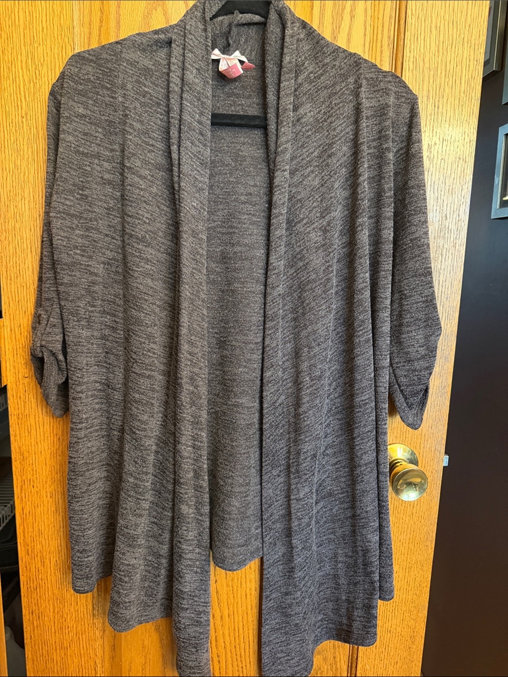 Derek heart large Open-Front Cardigan